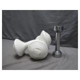 White and Chrome Orbatron Dumbbells