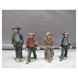 Cast Iron Amish Figures Set of Four
