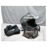 Off-Road Helmet with Goggles and Bag