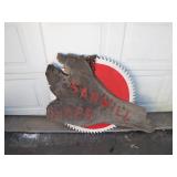 Sawmill Diner Rustic Sign with Sawblade
