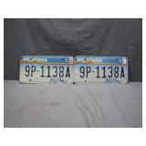 Montana Big Sky 1995 License Plate Pair