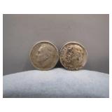 1951-S & 1956 Roosevelt Silver Dimes