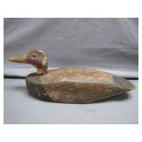 Antique Primitive Wood Duck Decoy w/ Carved Detail