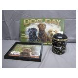 Dog-Themed Decor and Treat Jar Set