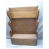 Solid Wood Shotgun Shelf With Storage