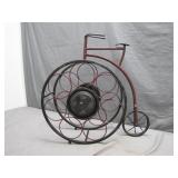 Whimsical Penny-Farthing Wine Rack Sculpture