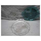 Three Decorative Glass Platters