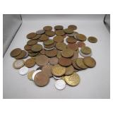 70 Foreign Coins and Tokens