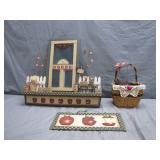Rustic Apple-Themed Decor Trio