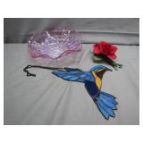 Three-Piece Decorative Glass And Stained Art Set