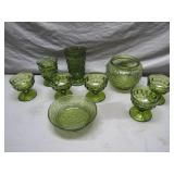 Green Glass Tableware