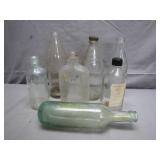 6 Assorted Glass Bottles