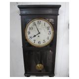 Ingraham Wall Clock with Pendulum and Key