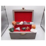 Precious Mineral Polished Stones in Box