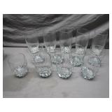 12 Crystal-Style Beverage Glasses