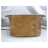 Copper Oval Tub With Wooden Handles
