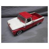 Classic Red and White Ford Toy Truck Model