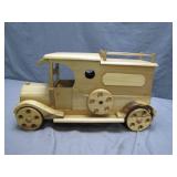 Handcrafted Wooden Model Vintage Car