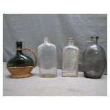 Four Collectible Glass Bottles