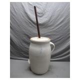 Stoneware 6-Gallon Butter Churn with Dasher