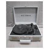 Victrola Portable Record Player in Gray Case