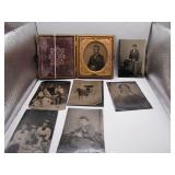 Early Tin Type Photos with Union Case