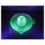 Vintage Uranium Glass Citrus Juicer