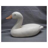 Signed Hand-Carved Wooden Duck Decoy