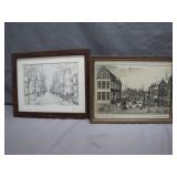 Framed European Cityscape Prints