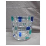 Geometric Glass Vase With Bold Accents