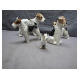 Ceramic Wire Fox Terrier Figurines
