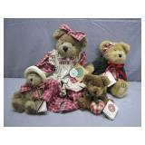 Boyds Bears Four-Piece Collection With Tags