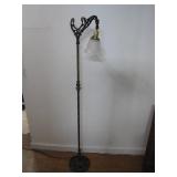 Iron Floor Lamp with Frosted Glass Shade