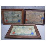 Three Masonic Certificates