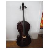 Full-Size Cello With Bow and Soft Case