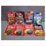 9 NASCAR Die-Cast Cars with Packaging
