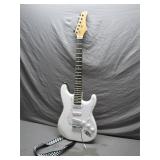 White Electric Guitar with Tremolo Bar