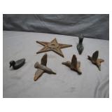Cast Iron Animal Figures and Star
