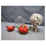 Charming Trio: Pumpkin Tea Set, Shell Ball,...
