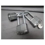 Three Master Padlocks with Key Three Master Padlocks with Key
