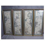 Four Framed Oriental Nature Panels Four Framed Oriental Nature Panels
