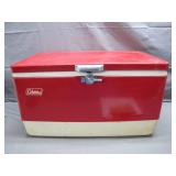 Classic Coleman Red Metal Cooler Classic Coleman Red Metal Cooler