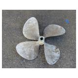 Four-Blade Boat Propeller with Distressed Finish Four-Blade Boat Propeller with Distressed Finish