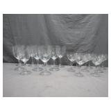 Glass Stemware, Etched Floral Design Glass Stemware, Etched Floral Design