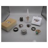 Beautiful Costume Ring Lot, Various Sizes