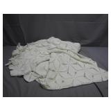 Hand-Knit White Crochet Blanket Hand-Knit White Crochet Blanket