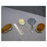 5-Piece Silver Brush and Comb Vanity Set 5-Piece Silver Brush and Comb Vanity Set