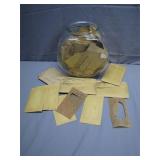 Glass Jar of Vintage Stencil Letters Glass Jar of Vintage Stencil Letters