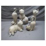 Hand-Carved Wooden Cats Hand-Carved Wooden Cats