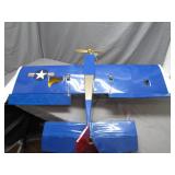 Blue and Yellow Model Airplane with Propeller... Blue and Yellow Model Airplane with Propeller...